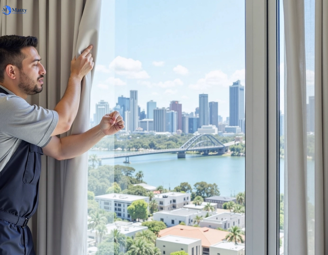 Professional curtain steam cleaning service woodpark-nsw QLD by Matty Curtain Cleaning