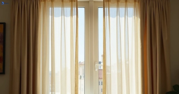 Dull dusty drapes in woodpark-nsw before professional cleaning